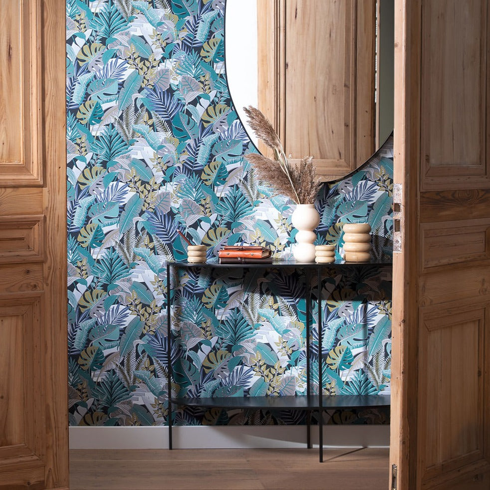 Tropical House Botanical Wallpaper by Aspiring Walls