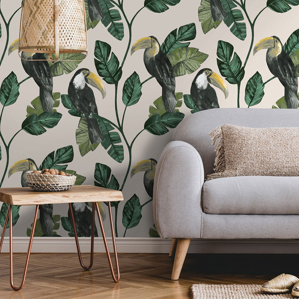 Amazonia Toucan Wallpaper by Aspiring Walls