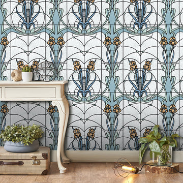 Stained Glass Wallpaper by Aspiring Walls