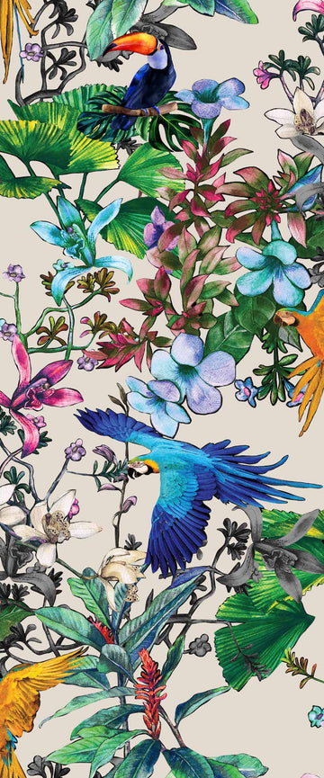 Birds of Paradise (neutral) Wallpaper by Miss Lolo