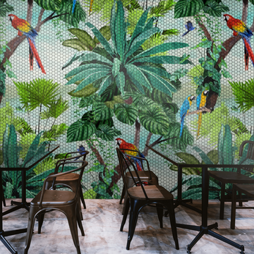 Tropical Macaw Tiles by Miss Lolo