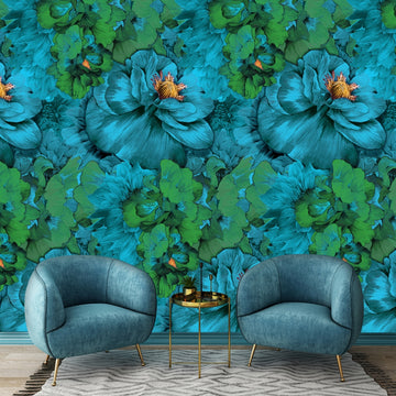 Tickled Blue Wallpaper by Miss Lolo