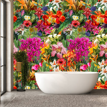 Floral World Vinyl Wallpaper