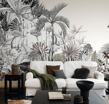 Oasis Tropical House Mural by Aspiring Walls