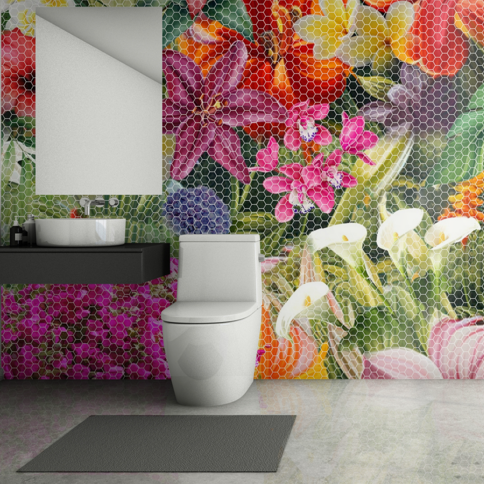 Floral World Tiles by Miss Lolo