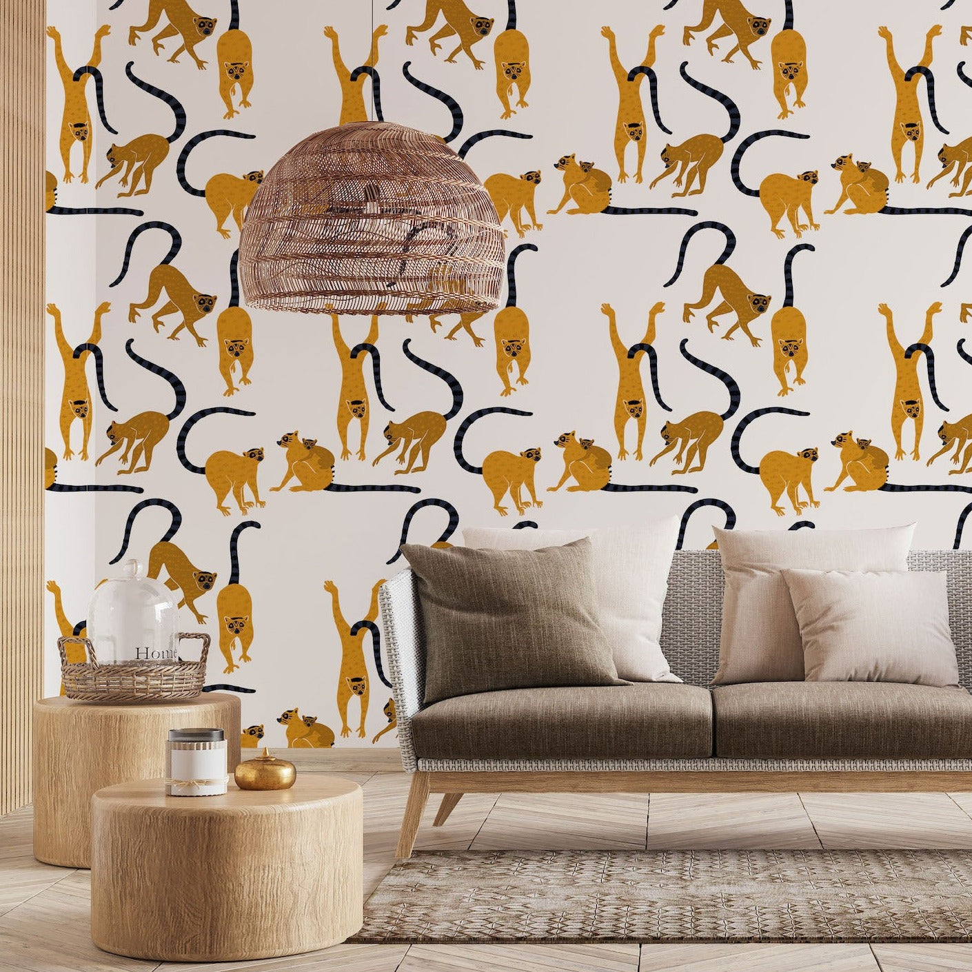 Laughing Lemurs Peel + Stick by Miss Lolo