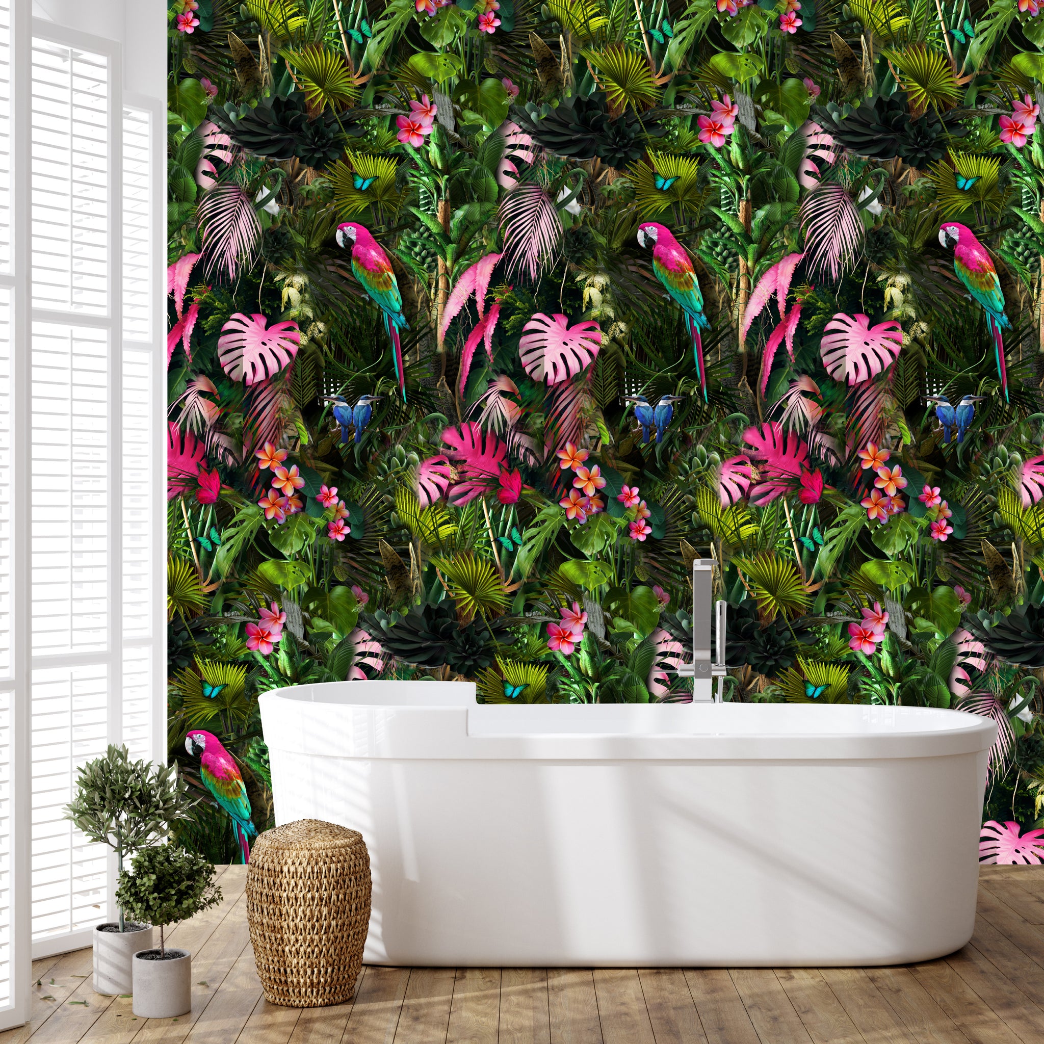 La Vie en Belle Removable Bathroom Wallpaper