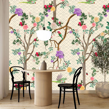 Parakeet Chinoiserie Peel + Stick by Miss Lolo