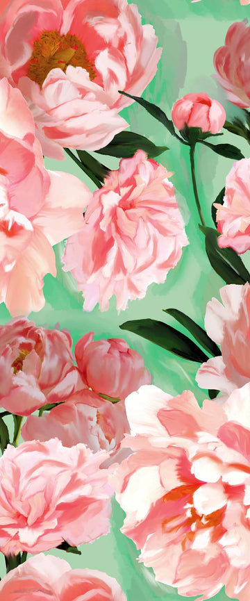 Peony Burst Vinyl Wallpaper