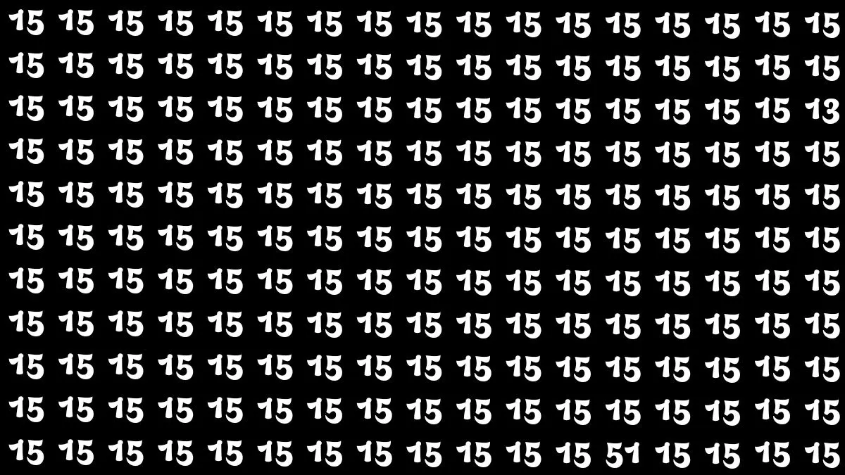 How to Spot the Hidden 13 and 51 Among 15s in Just 5 Seconds?